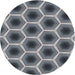 Sideview of Patterned Cloud Gray Novelty Rug, pat3595