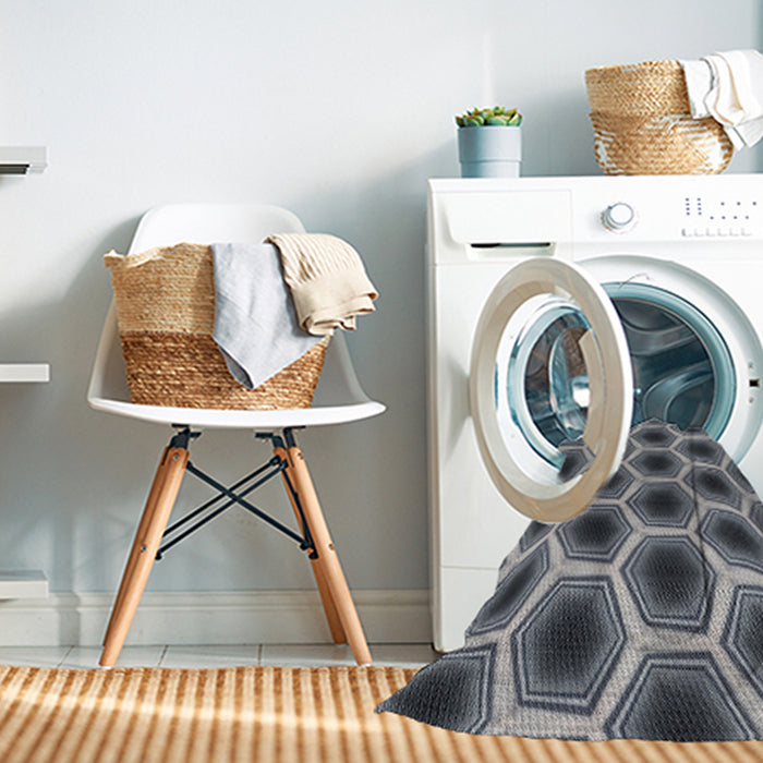 Machine Washable Transitional Cloud Gray Rug in a Washing Machine, wshpat3595