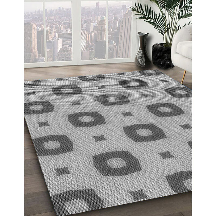 Patterned Smokey Gray Rug in Family Room, pat3596gry