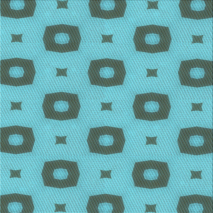 Round Machine Washable Transitional Aquamarine Stone Green Rug, wshpat3596lblu