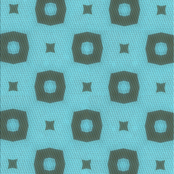 Patterned Aquamarine Stone Green Rug, pat3596lblu