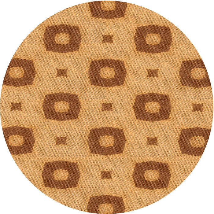 Square Patterned Orange Rug, pat3596org