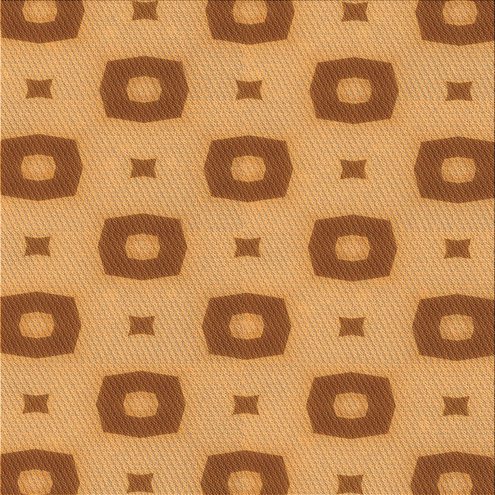 Round Patterned Orange Rug, pat3596org