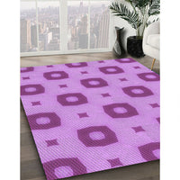 Patterned Violet Purple Rug, pat3596pur
