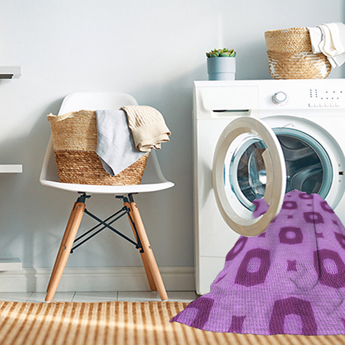 Machine Washable Transitional Violet Purple Rug in a Washing Machine, wshpat3596pur