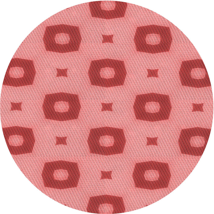 Square Patterned Ruby Red Rug, pat3596rd