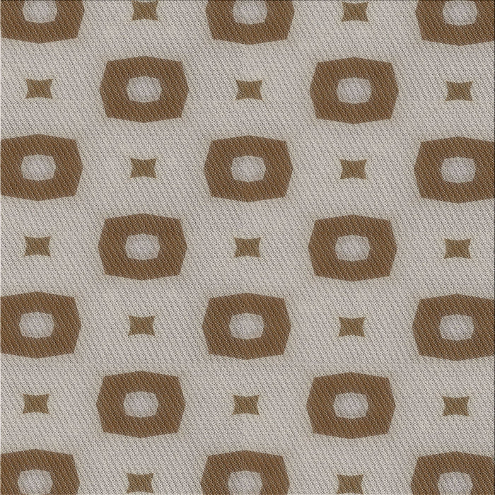 Square Patterned Brown Novelty Rug, pat3596