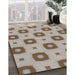 Patterned Brown Novelty Rug in Family Room, pat3596