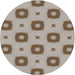 Square Machine Washable Transitional Brown Rug, wshpat3596
