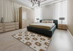 Machine Washable Transitional Brown Rug in a Bedroom, wshpat3596