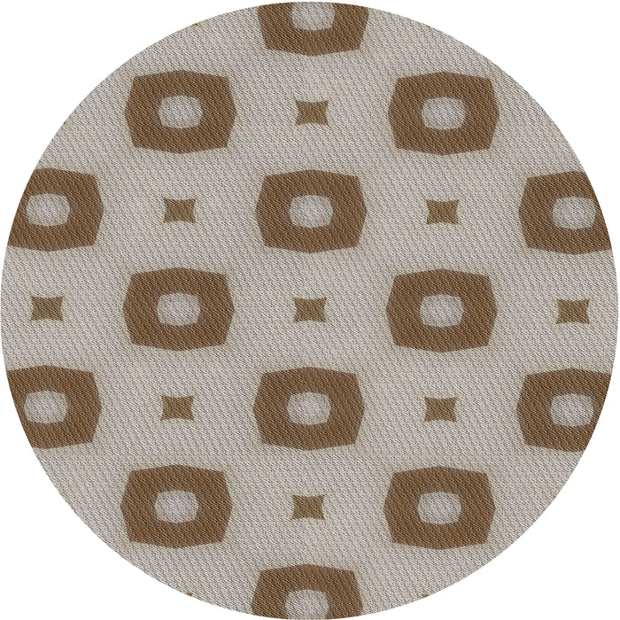 Sideview of Patterned Brown Novelty Rug, pat3596