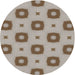 Sideview of Patterned Brown Novelty Rug, pat3596