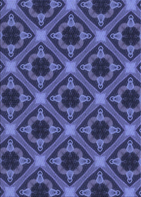 Machine Washable Transitional Blue Rug, wshpat3597blu