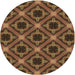 Square Patterned Bakers Brown Rug, pat3597brn