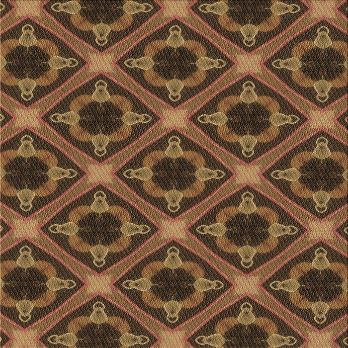 Round Machine Washable Transitional Bakers Brown Rug, wshpat3597brn