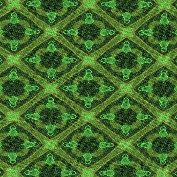 Round Machine Washable Transitional Deep Emerald Green Rug, wshpat3597grn