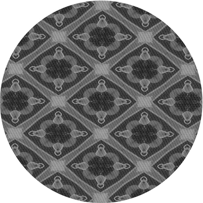 Square Patterned Gray Rug, pat3597gry