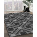 Patterned Gray Rug in Family Room, pat3597gry