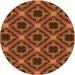 Square Machine Washable Transitional Orange Rug in a Living Room, wshpat3597org