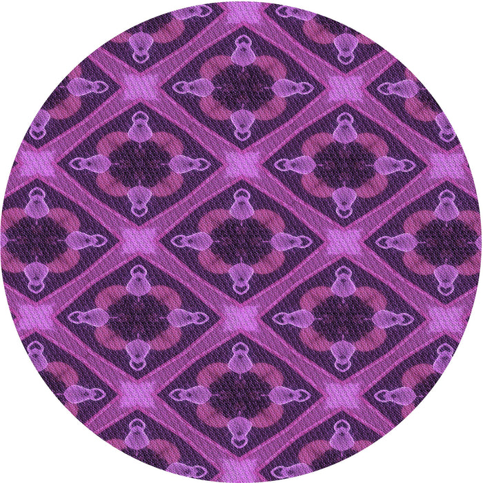 Square Patterned Purple Rug, pat3597pur