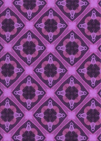 Machine Washable Transitional Purple Rug, wshpat3597pur
