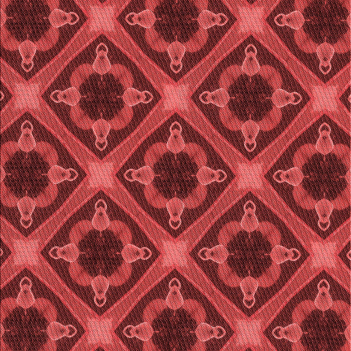 Patterned Tomato Red Rug, pat3597rd