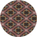 Square Machine Washable Transitional Dark Almond Brown Rug, wshpat3597