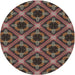 Sideview of Patterned Dark Almond Brown Novelty Rug, pat3597