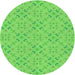 Square Patterned Emerald Green Rug, pat3598grn