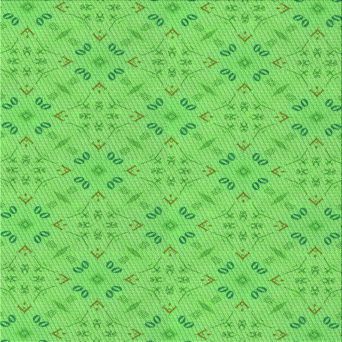 Round Machine Washable Transitional Emerald Green Rug, wshpat3598grn