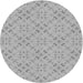 Square Patterned Gunmetal Gray Rug, pat3598gry