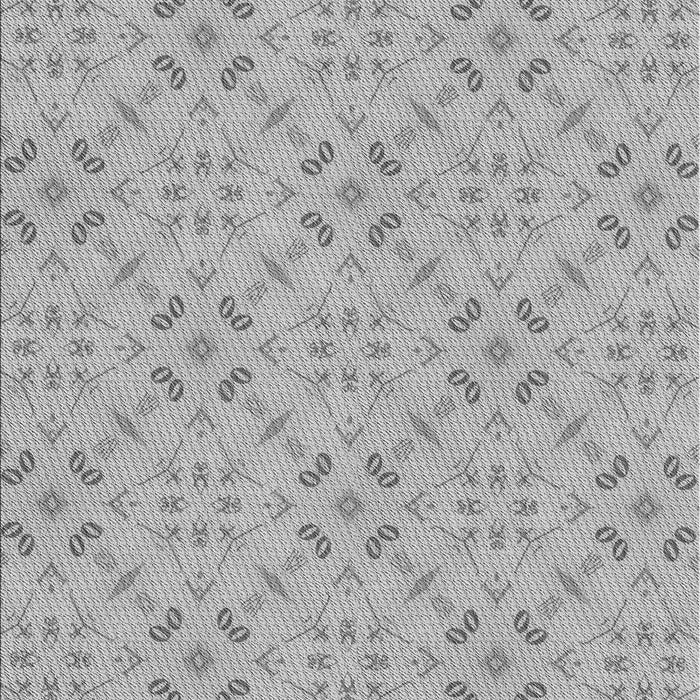 Patterned Gunmetal Gray Rug, pat3598gry