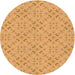 Square Patterned Neon Orange Rug, pat3598org