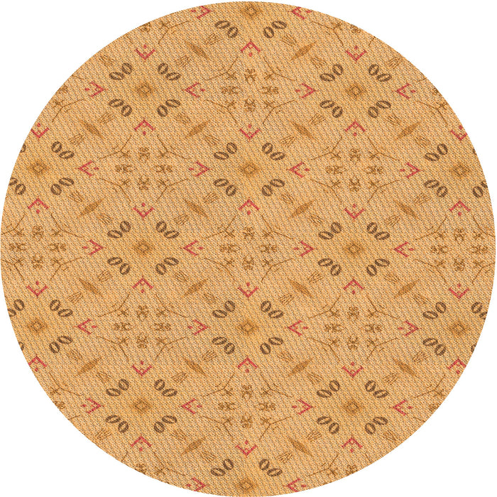 Square Machine Washable Transitional Neon Orange Rug in a Living Room, wshpat3598org