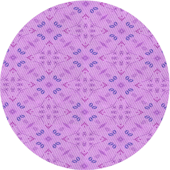 Square Patterned Violet Purple Rug, pat3598pur
