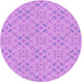 Square Patterned Violet Purple Rug, pat3598pur