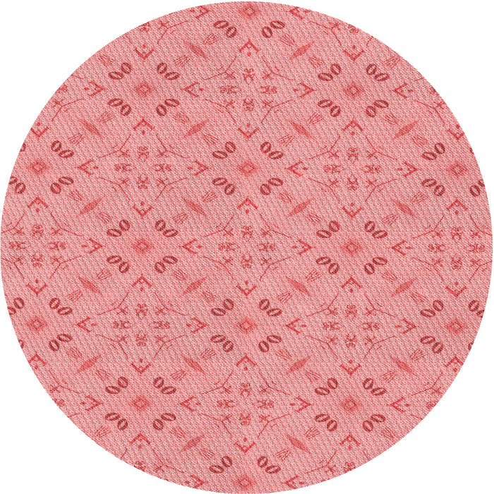 Square Machine Washable Transitional Pastel Pink Rug in a Living Room, wshpat3598rd