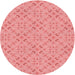 Square Machine Washable Transitional Pastel Pink Rug in a Living Room, wshpat3598rd