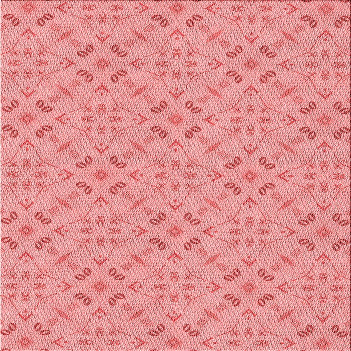 Round Patterned Pastel Pink Rug, pat3598rd