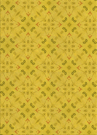 Machine Washable Transitional Yellow Rug, wshpat3598yw