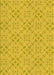 Machine Washable Transitional Yellow Rug, wshpat3598yw