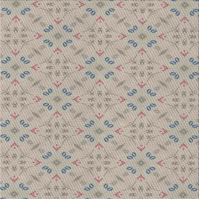 Sideview of Machine Washable Transitional Desert Sand Beige Rug, wshpat3598