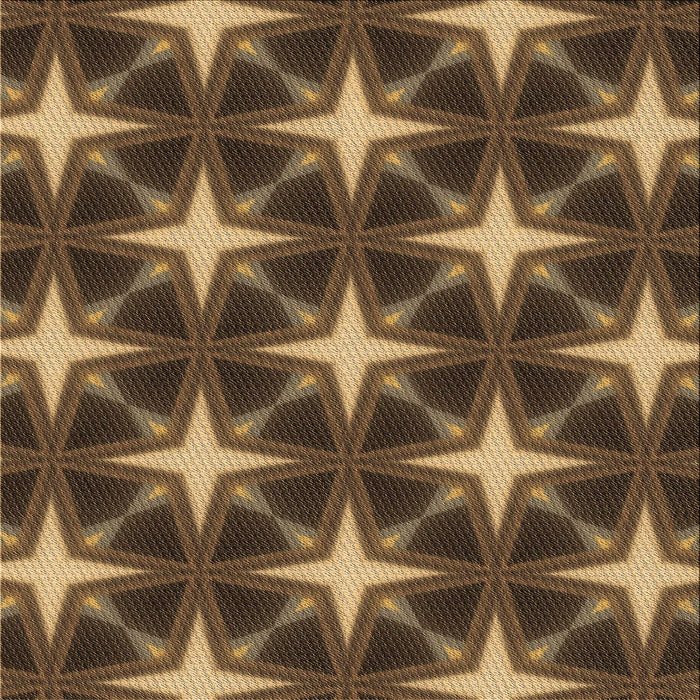 Round Machine Washable Transitional Cinnamon Brown Rug, wshpat3599brn