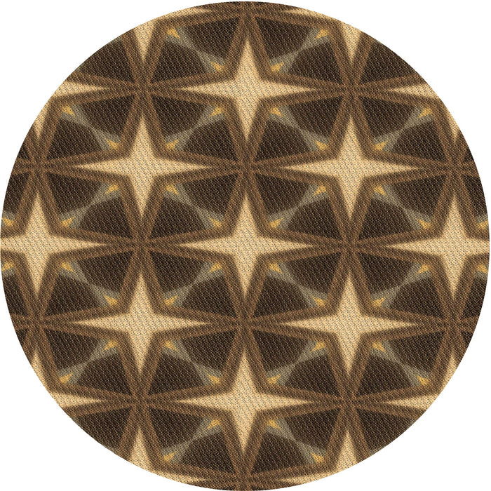 Square Machine Washable Transitional Cinnamon Brown Rug in a Living Room, wshpat3599brn