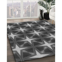 Patterned Dark Gray Black Rug, pat3599gry