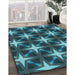 Patterned Deep-Sea Blue Rug in Family Room, pat3599lblu
