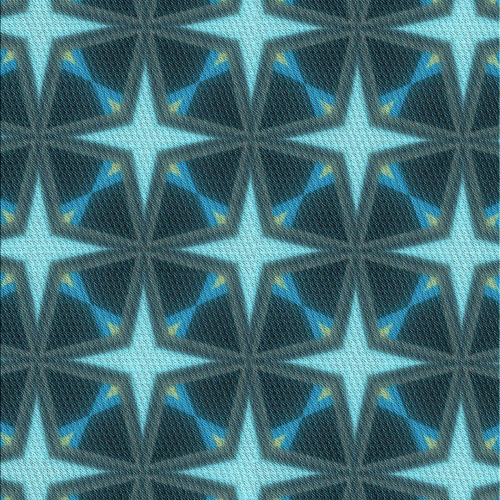 Machine Washable Transitional Deep-Sea Blue Rug, wshpat3599lblu