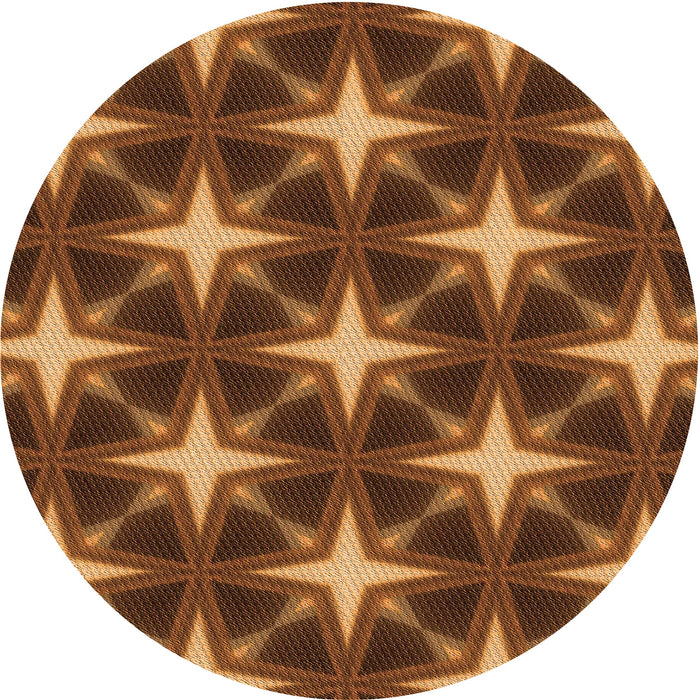 Square Patterned Red Brown Rug, pat3599org