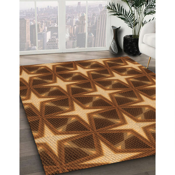 Machine Washable Transitional Red Brown Rug in a Family Room, wshpat3599org