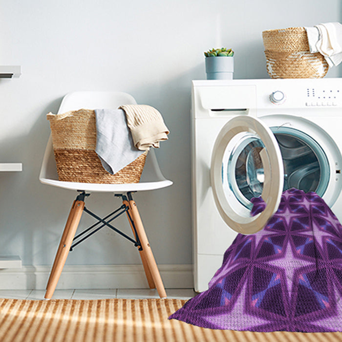 Machine Washable Transitional Purple Rug in a Washing Machine, wshpat3599pur